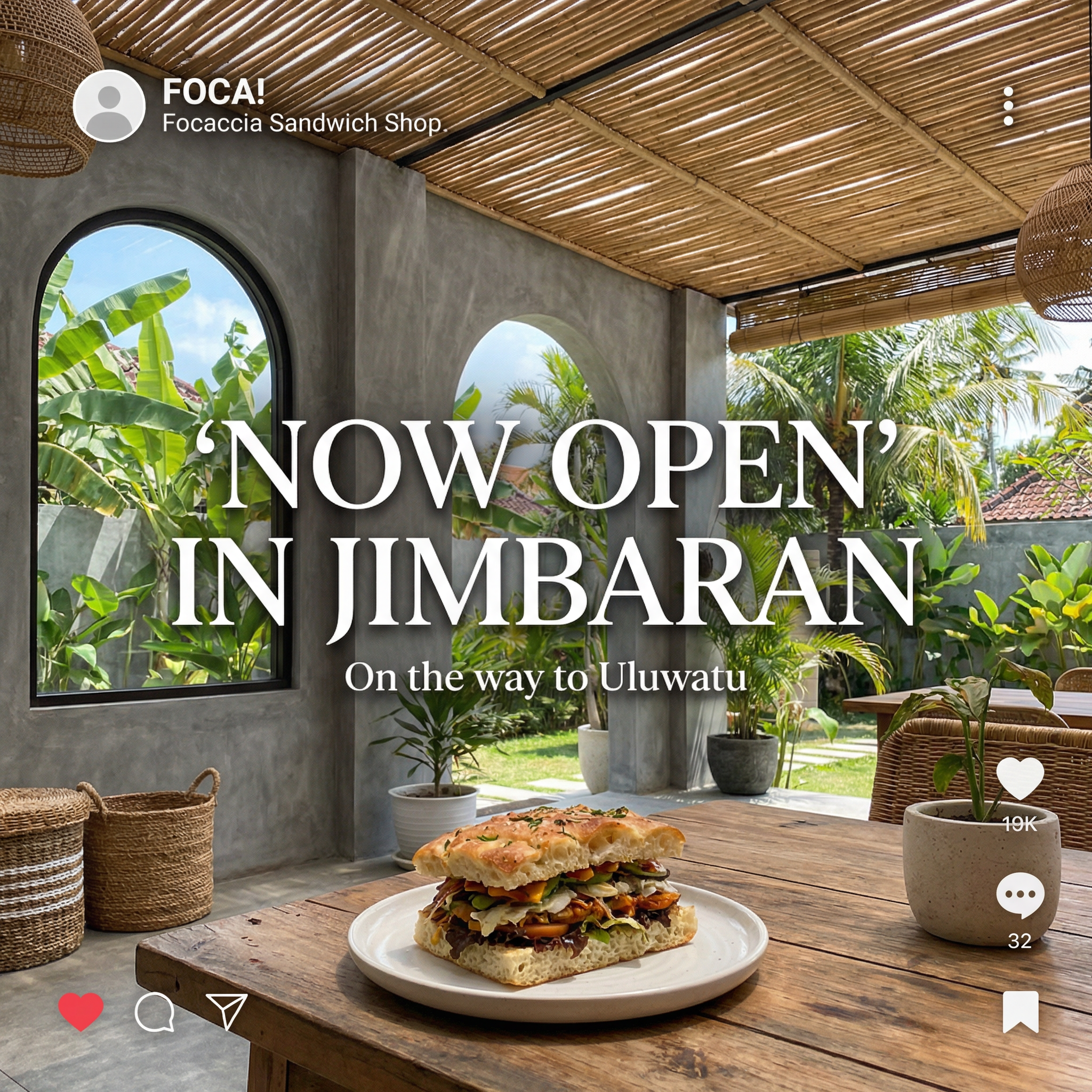 Now Open in Jimbaran - On the way to Uluwatu
